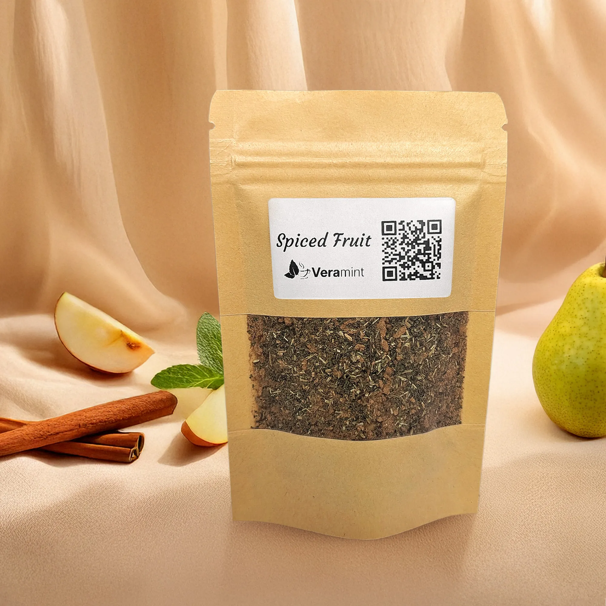 Spiced fruit mint tea product