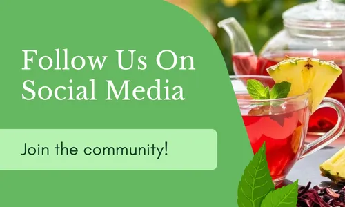 Banner promoting social media